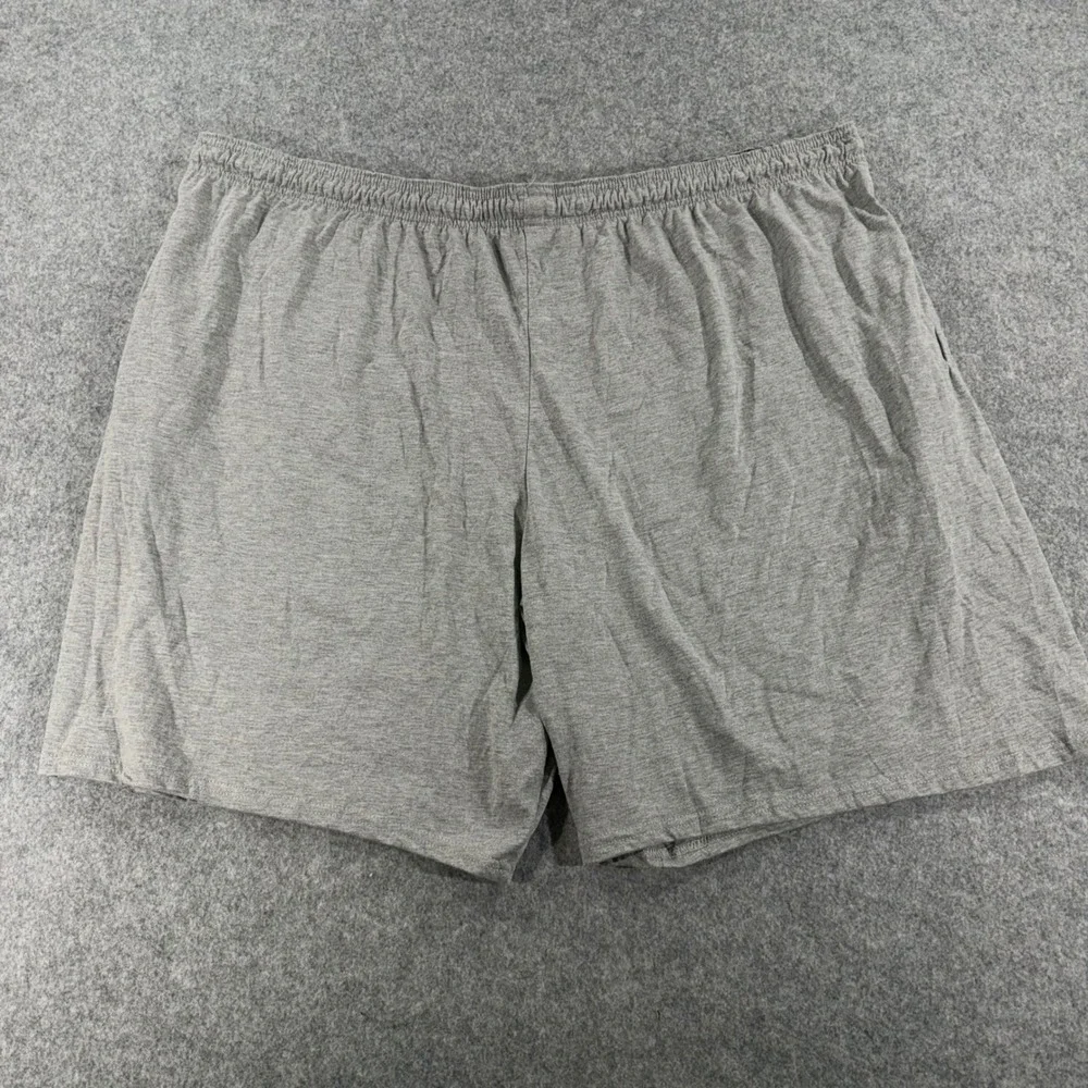Fruit of the Loom Mens 4XL Gray Jersey Knit Lounge Sleep Shorts Elastic Waist